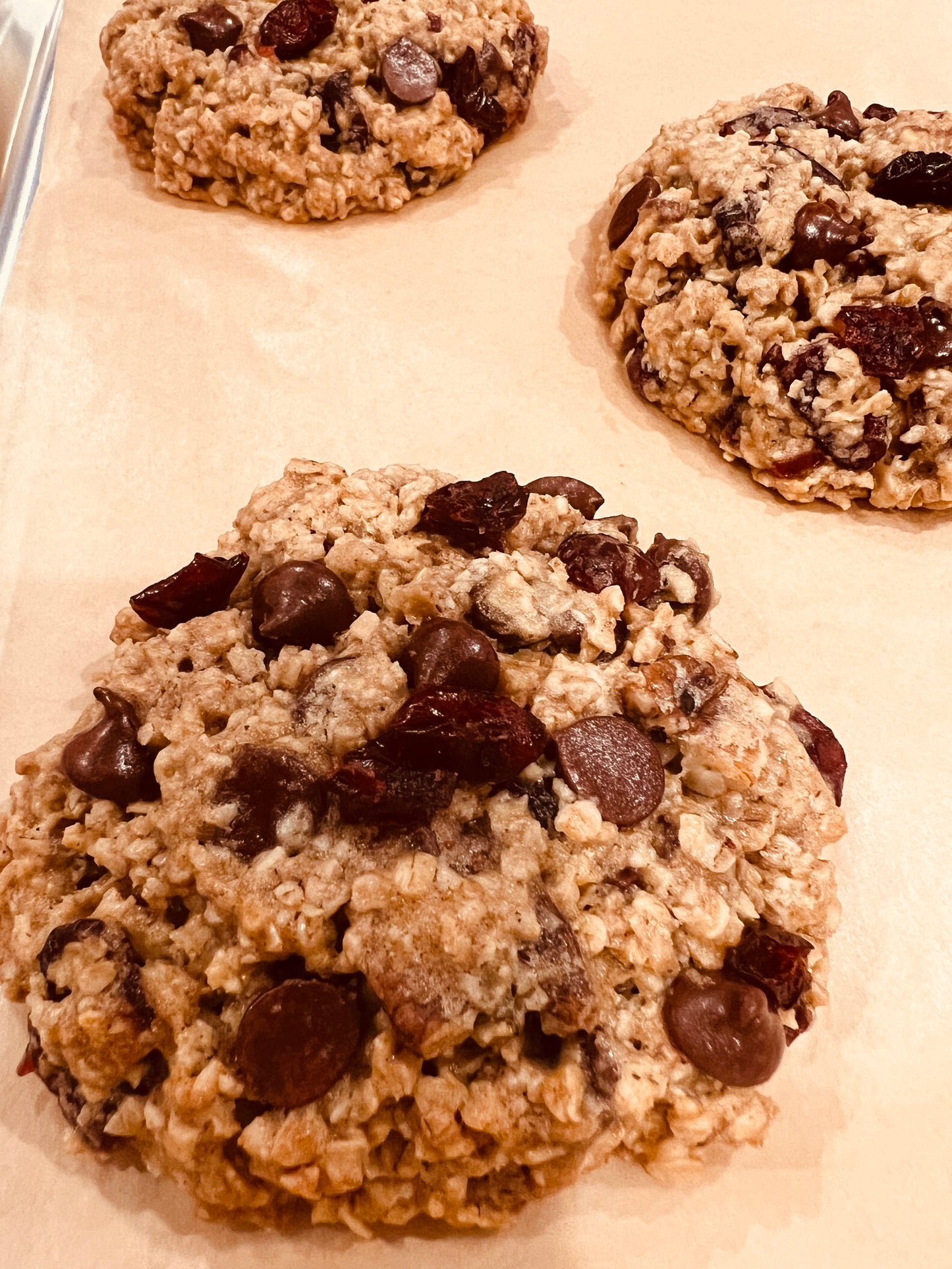 Oatmeal Cranberry Dark Chocolate Pecan Cookie